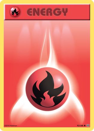 Fire Energy (92/108) - XY  Evolutions Reverse Holofoil