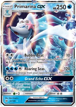 Primarina GX (42/149) - SM Base Set Holofoil