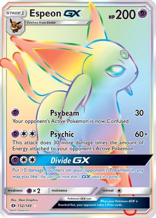 Espeon GX (Secret) (152/149) - SM Base Set Holofoil