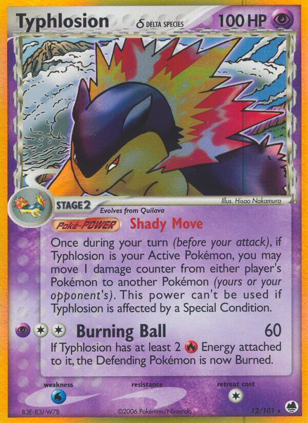 PSA 9Typhlosion #12/101 EX Dragon Frontiers