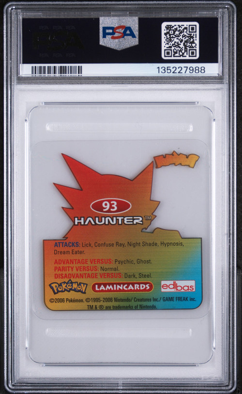 PSA Card Back