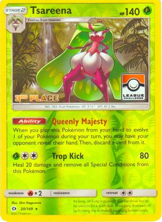 Tsareena (League Challenge) [3rd Place] (20/149) - League & Championship Cards Reverse Holofoil