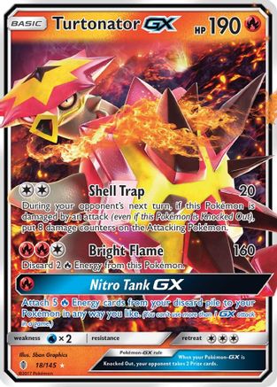 Turtonator GX (18/145) - SM  Guardians Rising Holofoil
