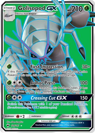 Golisopod GX (Full Art) (129/147) - SM  Burning Shadows Holofoil