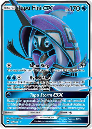 Tapu Fini GX (Full Art) (133/147) - SM  Burning Shadows Holofoil