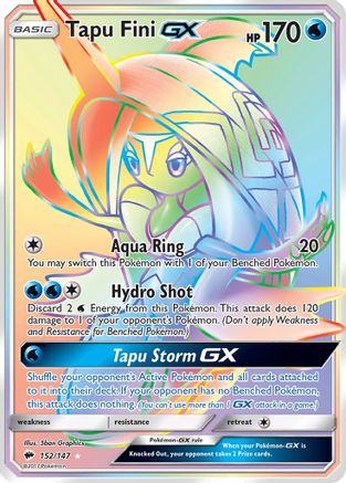 Tapu Fini GX (Secret) (152/147) - SM  Burning Shadows Holofoil