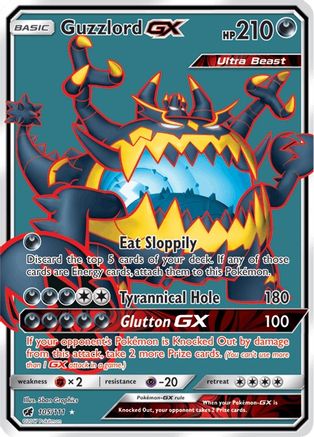 Guzzlord GX (Full Art) (105/111) - SM  Crimson Invasion Holofoil