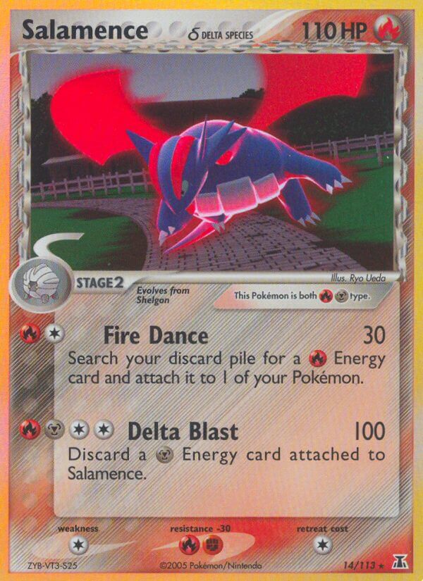 PSA 9Salamence #14/113 EX Delta Species