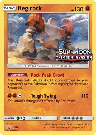 Regirock (Prerelease) (SM74/248) - SM Promos Holofoil