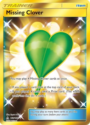 Missing Clover (Secret Rare) (168/156) - SM  Ultra Prism Holofoil