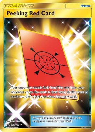 Peeking Red Card (Secret Rare) (169/156) - SM  Ultra Prism Holofoil