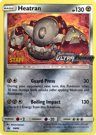 Heatran (Prerelease) [Staff] (SM96) - SM Promos Holofoil