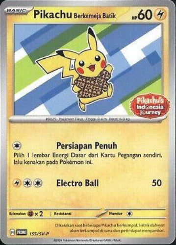 Pikachu Berkemeja Batik - 155/SV-P - Thai (SEALED)