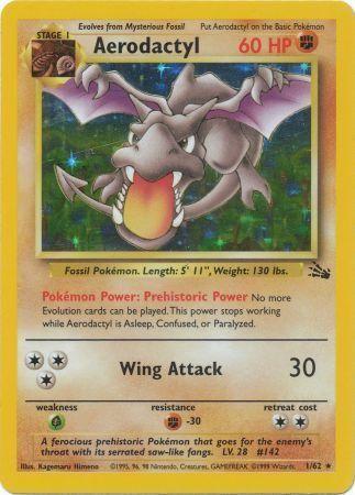 Aerodactyl (1/62) - Fossil Unlimited Holofoil