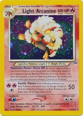 Light Arcanine (12/105) - Neo Destiny Unlimited Holofoil