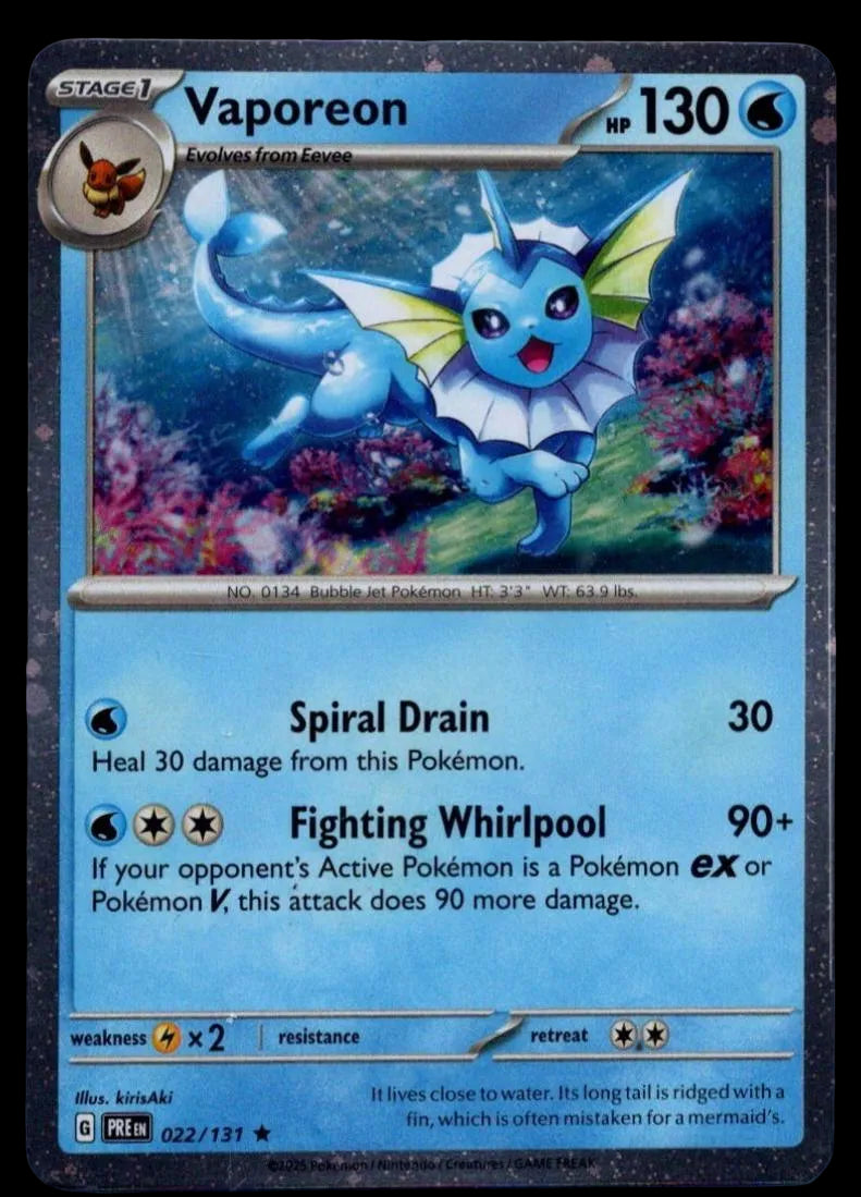 Vaporeon (Cosmos Holo) (22/131) - Miscellaneous Cards & Products Holofoil