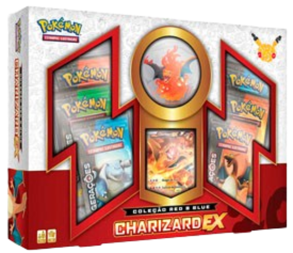 Portugese Coleção Red & Blue Charizard EX Box