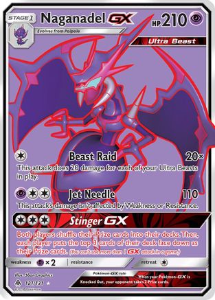 Naganadel GX (Full Art) (121/131) - SM  Forbidden Light Holofoil