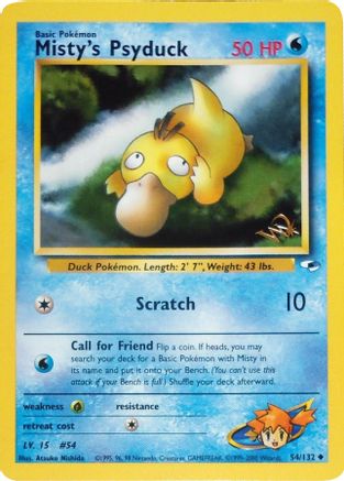 Misty's Psyduck [W Stamped] (54/132) - WoTC Promo