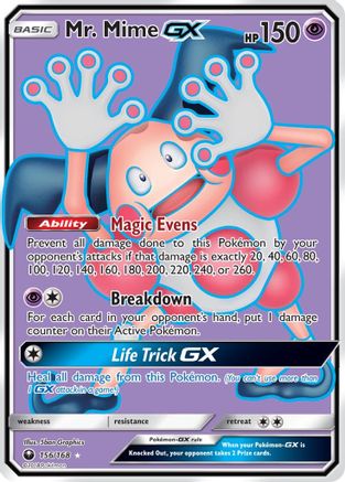 Mr. Mime GX (Full Art) (156/168) - SM  Celestial Storm Holofoil