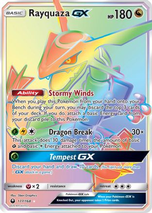 Rayquaza GX (Secret) (177/168) - SM  Celestial Storm Holofoil