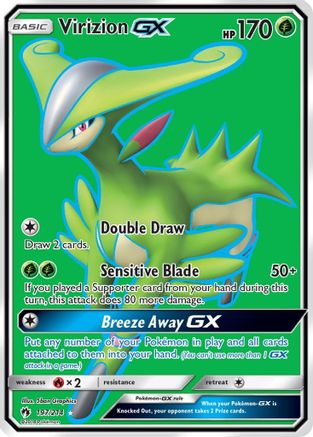 Virizion GX (Full Art) (197/214) - SM  Lost Thunder Holofoil