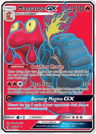 Magcargo GX (Full Art) (198/214) - SM  Lost Thunder Holofoil