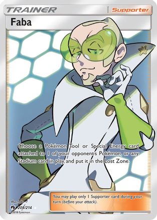 Faba (Full Art) (208/214) - SM  Lost Thunder Holofoil
