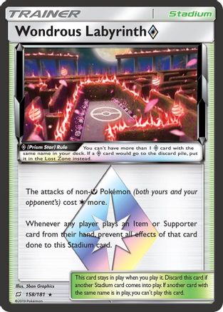 Wondrous Labyrinth Prism Star (158/181) - SM  Team Up Holofoil