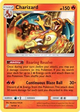 Charizard (SM Team Up) (14/181) - Deck Exclusives Holofoil