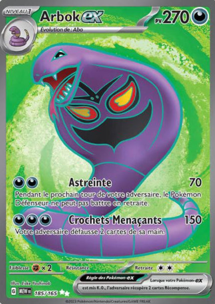 Arbok Ex - 185/165 - Full Art French