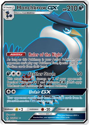 Honchkrow GX (Full Art) (202/214) - SM  Unbroken Bonds Holofoil