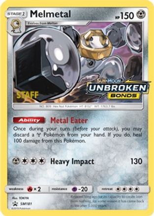Melmetal (Prerelease) [Staff] (SM181) - SM Promos Holofoil