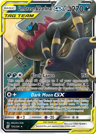 Umbreon & Darkrai GX (125/236) - SM  Unified Minds Holofoil
