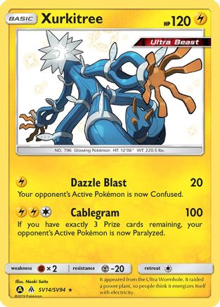 Xurkitree (SV14/SV94) - Hidden Fates Shiny Vault Holofoil