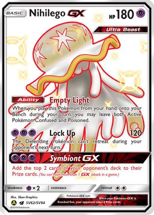 Nihilego GX (SV62/SV94) - Hidden Fates Shiny Vault Holofoil