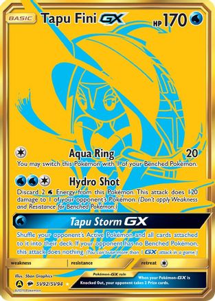 Tapu Fini GX (SV92/94) - Hidden Fates Shiny Vault Holofoil