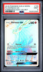 PSA 9 FA/XERNEAS GX SUN & MOON FORBIDDEN LIGHT-SECRET