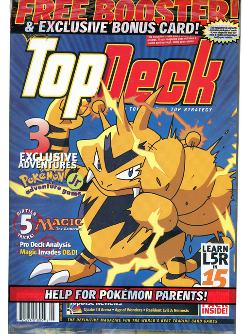 Top Deck CCG Magazine 2000 Pokemon JR / Legend Of The Five Rings / Mag