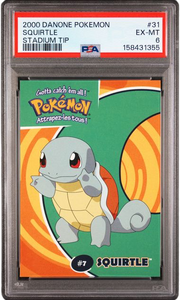 PSA 6 SQUIRTLE DANONE STADIUM TIP 