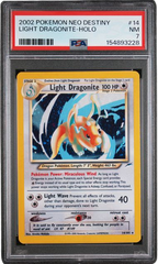 PSA 7 LIGHT DRAGONITE HOLO NEO DESTINY