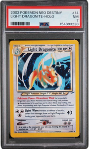 PSA 7 LIGHT DRAGONITE HOLO NEO DESTINY 