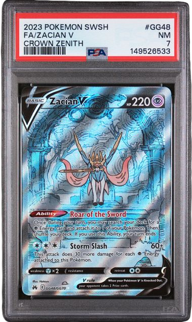 PSA 7 ZACIAN V CROWN ZENITH 