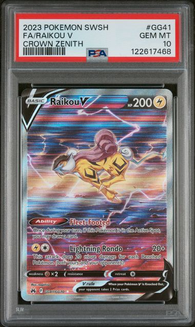 PSA 10 RAIKOU V CROWN ZENITH