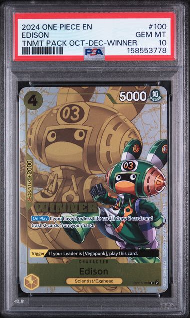PSA 10 EDISON TNMT PACK OCT-DEC-WINNER