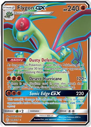 Flygon GX (Full Art) (218/236) - SM  Cosmic Eclipse Holofoil