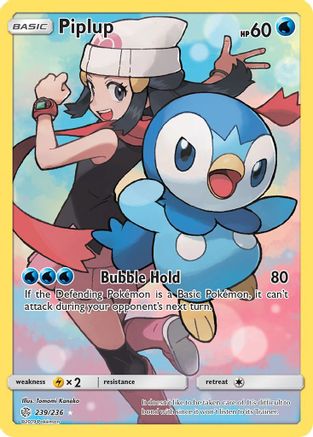 Piplup (Secret) (239/236) - SM  Cosmic Eclipse Holofoil