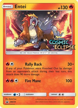 Entei (Prerelease) (SM219/248) - SM Promos Holofoil