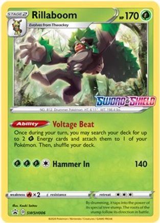 Rillaboom (Prerelease) (SWSH006/307) - SWSH Sword & Shield Promo Cards Holofoil