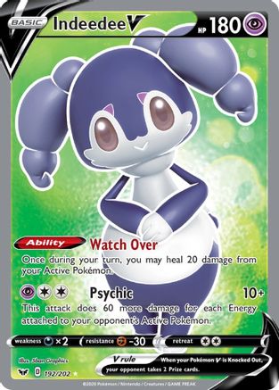 Indeedee V (Full Art) (192/202) - SWSH01 Sword & Shield Base Set Holofoil